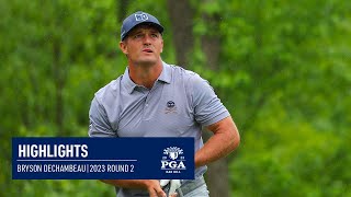 Bryson DeChambeau Shoots a 1-Over 71 | Round 2 | 2023 PGA Championship