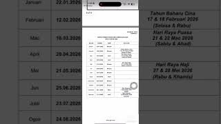 JADUAL PEMBAYARAN GAJI PENJAWAT AWAM 2026
