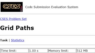 Grid Paths - CSES Introductory Problem #16