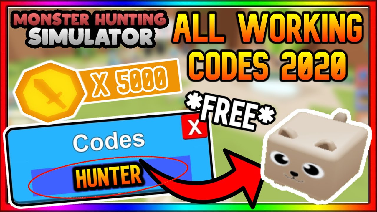 All Working Monster Hunting Sim Codes 2020 ROBLOX Monster Hunting Simulator YouTube