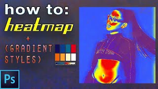 How To Add Heatmap Effect To Any Photo Save Gradient Presets - Photoshop Tutorial 2023 Easy