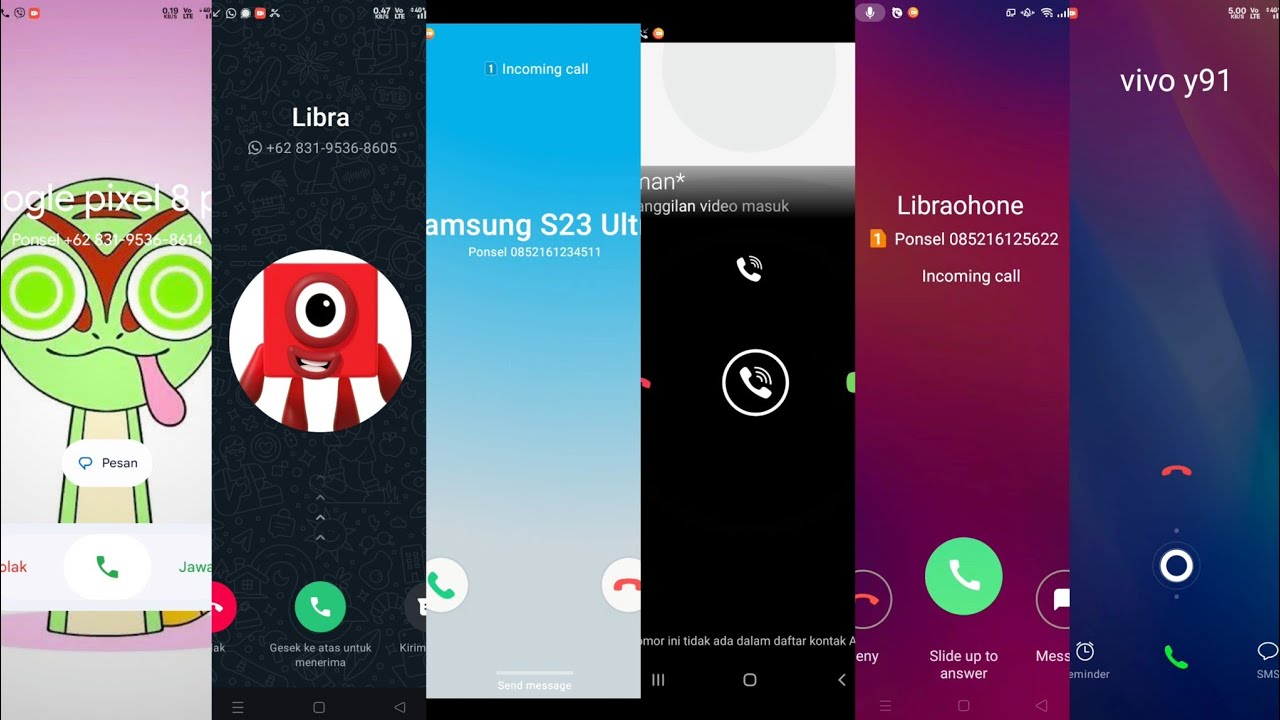 ВХОДЯЩИЙ ЗВОНОК | PIXEL 8 PRO + Сигнал + Whatsapp/ SAMSUNG S23 U + Viber/ OPPO A5 2020/ VIVO Y91c