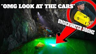 Unbelievable first ever car cave underwater drone footage (CAVERN OF LOST SOULS)