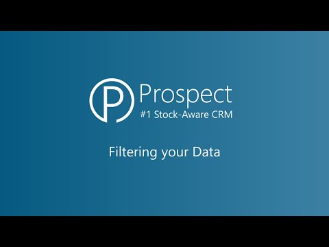 Prospect Academy | Onboarding: Filtering your Data