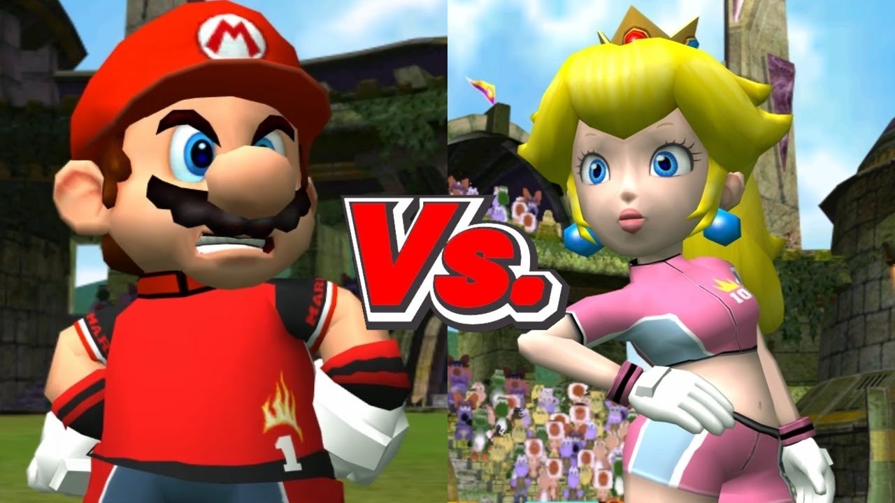 Super Mario Strikers - Mario/Hammer Bros Vs. Peach/Toad