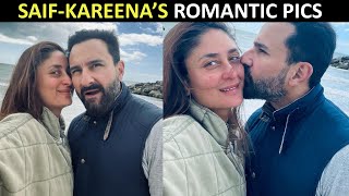Couple Goals Saif Ali Khan Plants A Kiss On His Wife Kareena Kapoor Khans Cheek