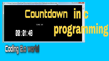 Countdown program in c language | on code block | coding 2.0 world