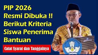 Program Indonesia Pintar (PIP) 2026 RESMI DIBUKA !! @kangedibae