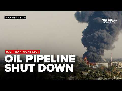 Ref:PEMcXRPM74I IRAN WAR | Saudi Arabia oil pipeline shuts down after attack causes fire