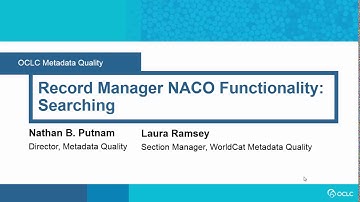 Record Manager NACO Functionality: Searching