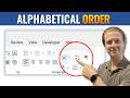 How To Put Text in Alphabetical Order in Microsoft Word