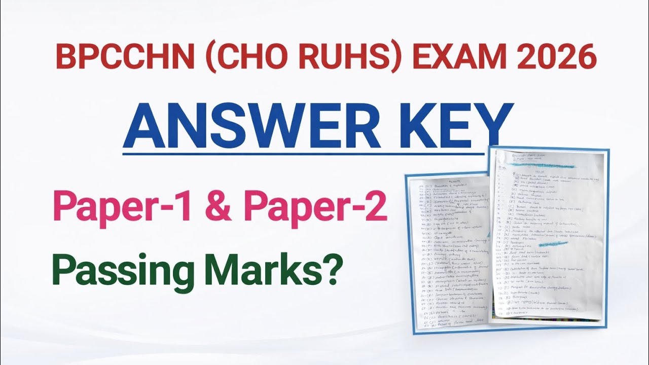 Bpcchn exam 2026 answer key. Ruhs Bpcchn bridge course exam paper solution. Cho bridge course 2026