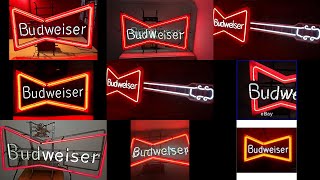 Vintage budweiser bowtie neon sign