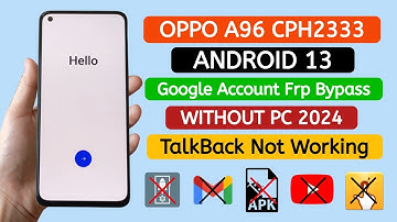 Oppo A96 (CPH2333) frp bypass Android 13 without pc || Google frp unlock || ‎@TadrishinfoTech  ||