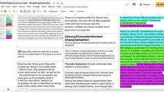 Modeling Writing Dialectical Journal Entries for To Kill a Mockingbird