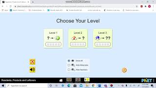 Phet Simulation to explain left over, limiting and non-stoichiometric reactions