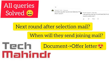 Next process in tech mahindra after selection mail || Tech mahindra interview result