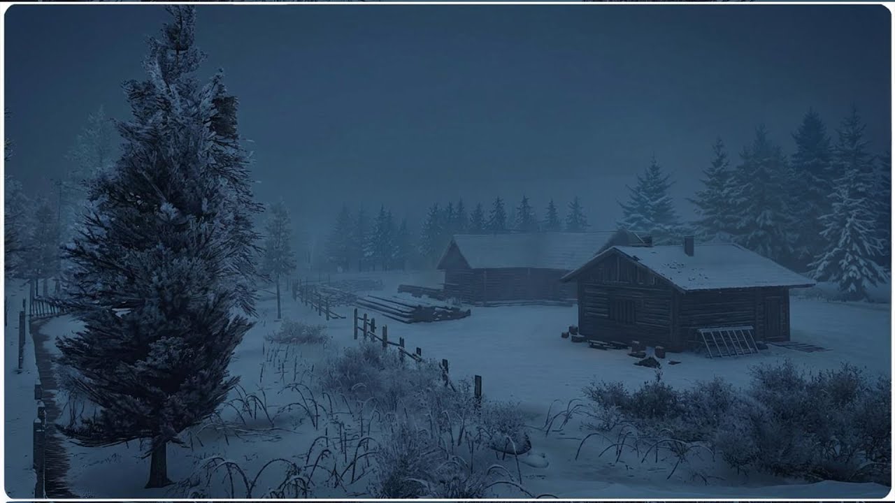 Experience 10 hours of Heavy Howling Blizzard Sounds at Forest Camp | Intense Snowstorm & Windy ASMR