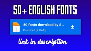 50+english fonts download (link in description) screenshot 4