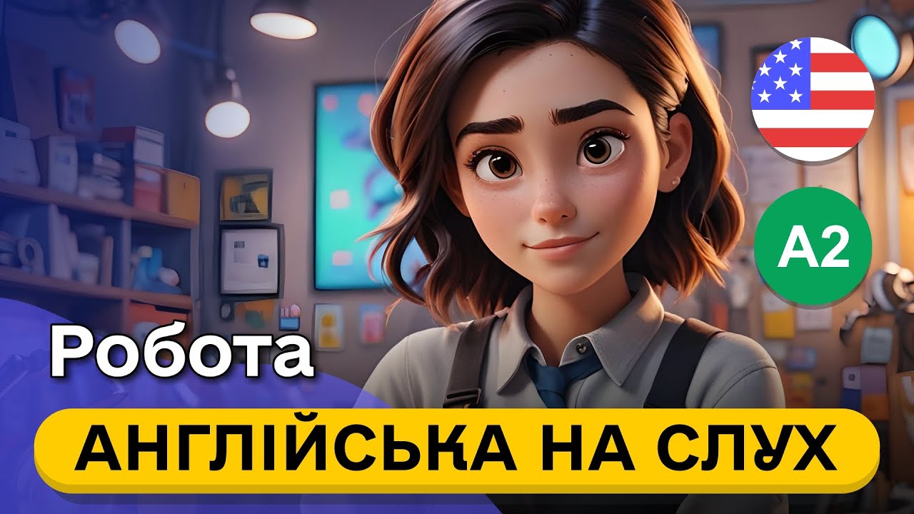 Почни РОЗУМІТИ англійську рівня А2 🎧 Проста розповідь англійською мовою про роботу
