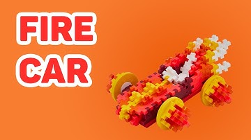 Plus-Plus Color Cars Fire - Stop Motion Video