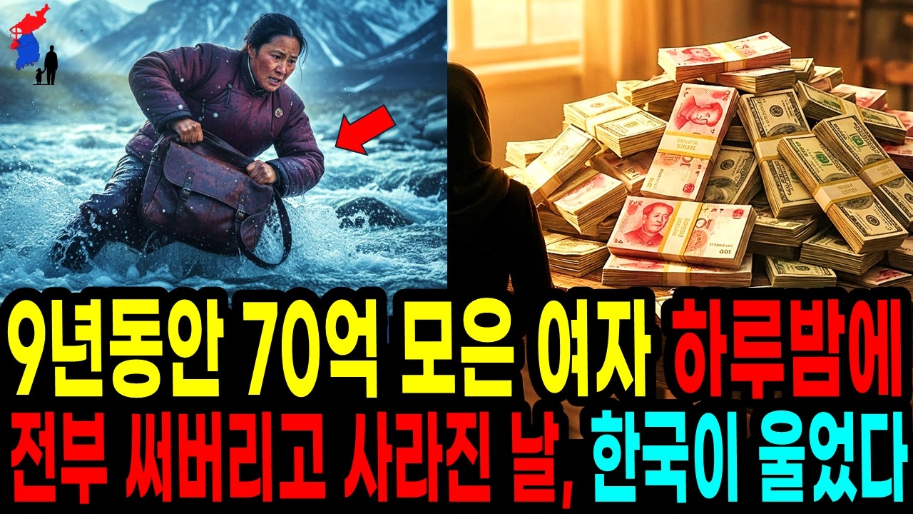 9년 동안 70억 모은 여자, 하루 밤에 전부 써 버리고 사라진 날, 한국이 울었다 | 탈북 감동 실화 사연