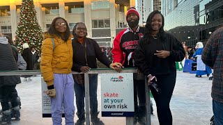 Iceskating at Atlantic Station and visiting The Varsity in Atlanta GA