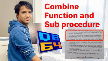 SEE QBASIC function and sub combined program