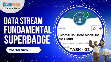Data Stream Fundamentals Superbadge Unit | Customer 360 Data Model for Data Cloud #CodeIsha