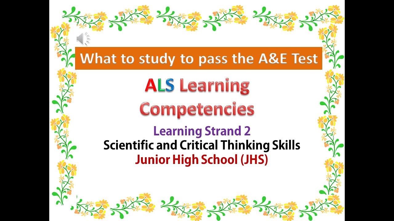 ls2 scientific and critical thinking skills module