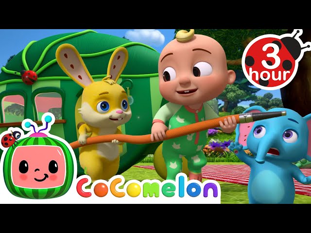 The Clean and Shiny Bus Wash Song + More | Cocomelon - Nursery Rhymes | Fun Cartoons For Kids class=