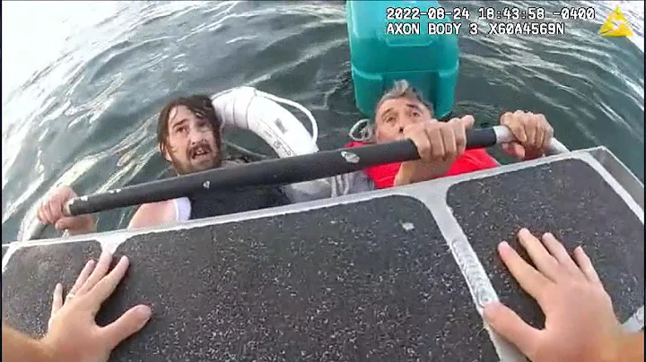 Hero Officers Save Father and Son Floating on Cooler