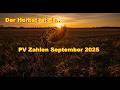 Der herbst lässt grüssen - Statistikvideo mal in kürzerer Form? 😂😂 Die PV Zahlen vom September 2025