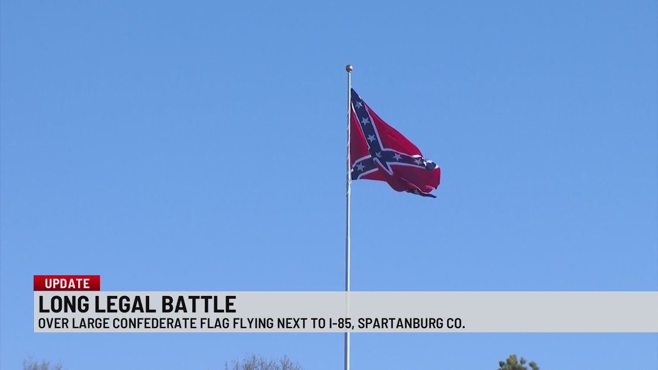 Confederate flag flown over I85 removed after legal battle YouTube