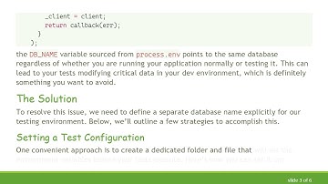 How to Change the MongoDB Database Name in Your Testing Environment with NodeJS