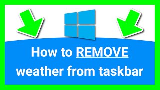 Windows 10 How to REMOVE weather [and news] from Taskbar screenshot 3