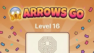 😳Arrows Go level 14-16 hype game 🎯🎯 trending video, gameplay walkthrough satisfying 