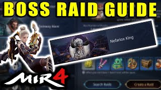 MIR4 - Nefariox King Boss Raid Guide!  Understanding the Mechanics!  First Clear!
