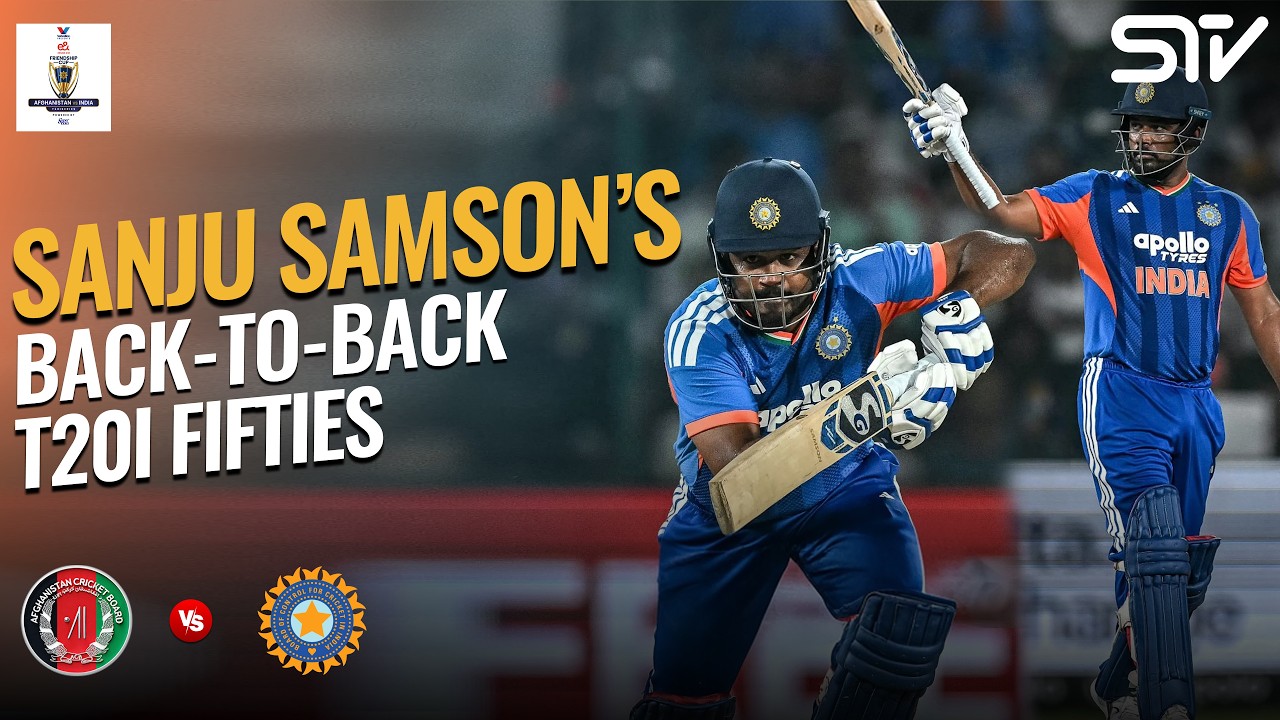 ⁣Sanju Samson Finds His Rhythm! Two Straight Fifties | Afghanistan vs India | Match 03 | M9N1J