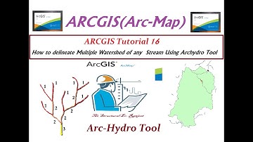 ARCGIS Tutorial 16 How to delineate Multiple Watershed of any  Stream Using Archydro Tool