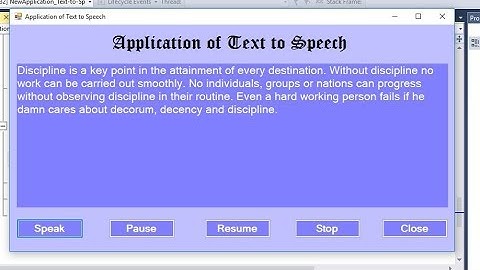 How to make Application of Text to Speech in C#?