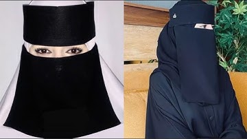 How To Cut And Sew Saudi Niqab /One piece niqab cutting and stitching/ Single layer nose piece