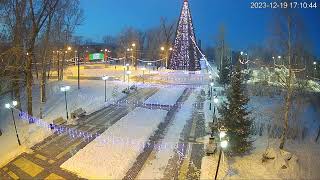 В Черногорском парке Абакана зажглась новогодняя елка 19 декабря 2023
