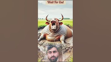Fat cow stuck in mud farmers saved it #humanity #cow #cowlover #shortsfeed #animals #rescue #ai