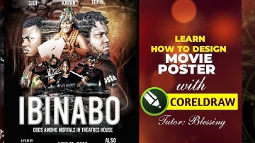 MOVIE POSTER WITH CORELDRAW (learn how to design movie poster with Laptop)