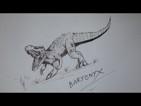 Drawing Baryonyx from Jurassic World fallen kingdom