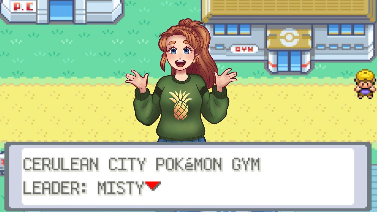 Battling Misty at Cerulean Gym | Pokemon Leaf Green on Nintendo Switch