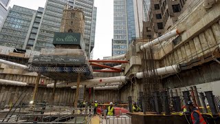 London medieval church lifted 14 metres London medieval church lifted 14 metres