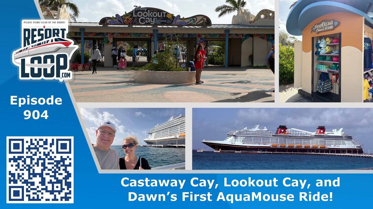 Disney Wish Day Two! Castaway Cay, AquaMouse & Our First Look at Lighthouse Point