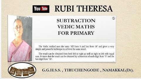 Subtraction  | All from 9 and Last from 10 | Easy way  | Vedic Method